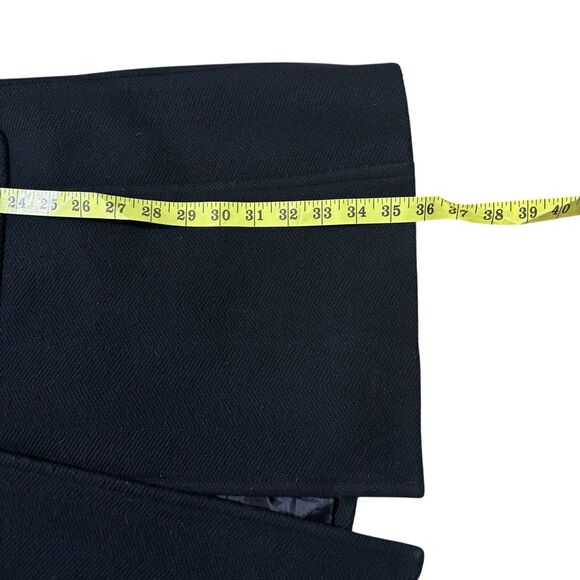 Talbots Pea Coat Sz 6 Black Wool Blend Overcoat Pockets Button Front Classic - Picture 3 of 7